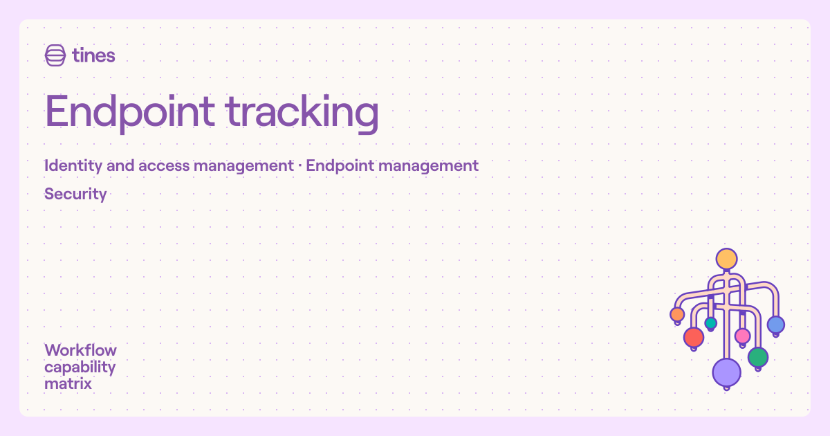 Endpoint tracking | Workflow capability matrix | Tines