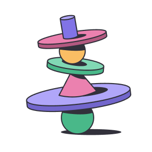 An illustration of a tower of blocks