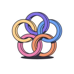 An illustration of five rings chained into a loop
