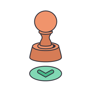 Compliance stamp icon