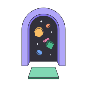 An illustration of a gate to the galaxy