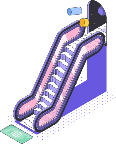 An illustration of an elevator that visualizes Tines' no-code automation.